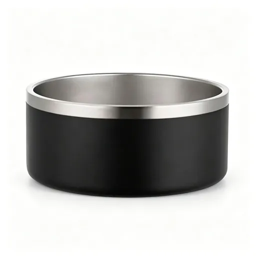 32oz 304 Stainless Steel Cat Dog Bowl | Double Thick Pet Water Bowl | Skid Resistant Base | Black | for Small Dogs & Cats | Christmas Durable Small Dish