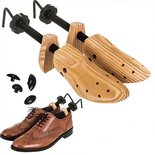 Shoe Stretcher for Men and Women Professional Shoe Adjustable Width & Length, Size 42-46, Wood (Includes Only 1 Shoe Stretcher) L Brown