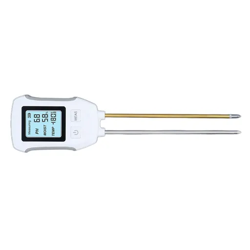 Soil Meter 3 in 1 High Accuracy PH Temperature Moist Dual Probe Soil Tester with LCD Screen for Potted Plant Greenhouse