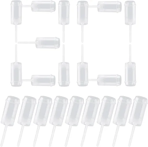 80 pcs Round Shape Clear Push-Up Cake Pop Shooter (Push Up Pops) Plastic Containers with Lids, Base & Sticks