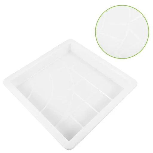 Durable White Polypropylene Concrete Mold for Pathway Stones with Convenient Brick Template