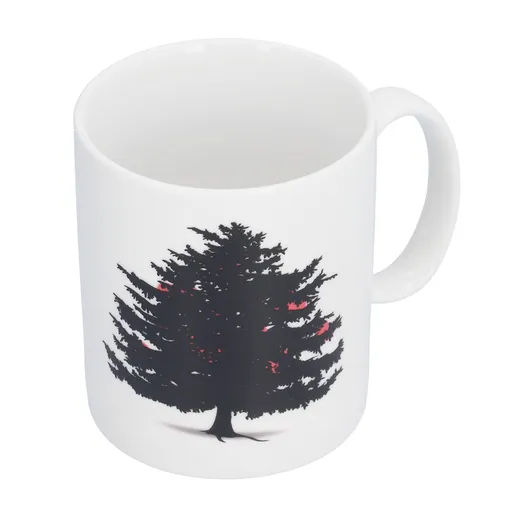 Christmas Trees Pattern Color Changing Mug Heat Induction Cup Ceramic Mug for Home Office