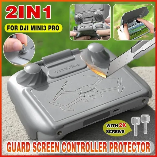 2 in 1 Screen Protector Sun Hood Cover for DJI RC Mini 3 Pro Mavic Air 2S