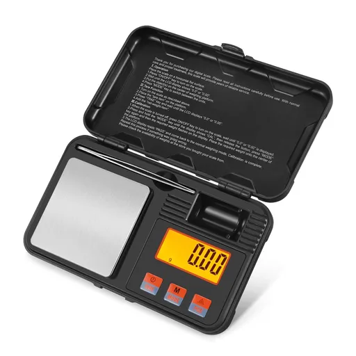 Digital Scale Pocket Size Precision Gram Scale 200g / 0.01g, Travel Portable Mini Kitchen Food Ounces Carats/w Tweezers