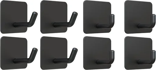 2 Types of Black Adhesive Hooks Bundle