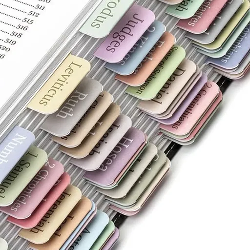 Bible Guidance Tabs, Removable Book and Blank Customizable Tabs for Easy Scripture Navigation and Personal Study, 7.87 x 5.5 in