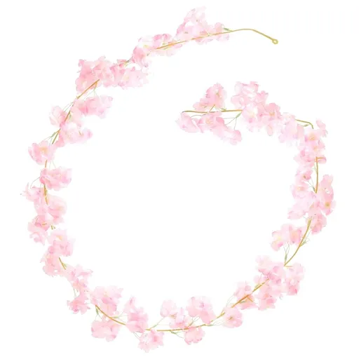 1Set Pink Artificial Cherry Blossom Flower Vine Tree Branches for Decoration Spring Garland for Decorating