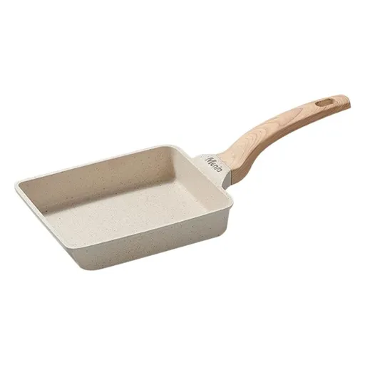 Mingjue Square Tamagoyaki Pan Non Stick Aluminum Elegant White-Tamazi frying pan.