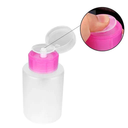 Nail polish remover container empty pump dispenser refillable portable bottle nail enhancement tools for storage