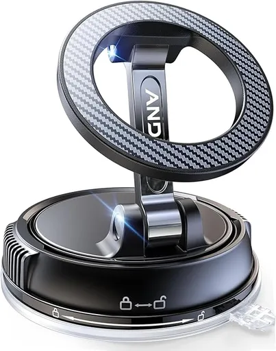 Car Phone Holder for [78+LBS Strongest Suction & 2400gf Magnetic] 360° Adjustable Car Phone Mount-Car Phone Holder