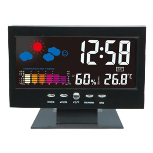 1pc Stylish Clock Creative Clock Multifunctional Clock Digital Clock Time Display Clock Alarm Clock LED