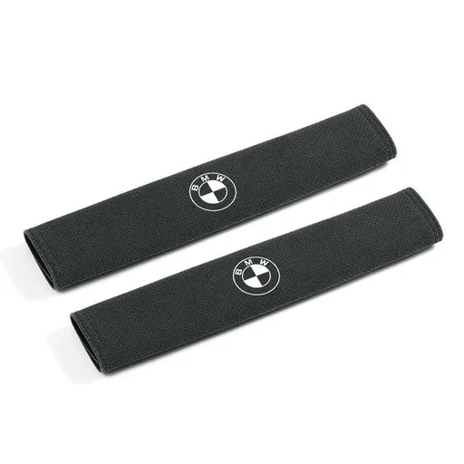 BMW Seat Belt Shoulder Protector Suede 31.2 * 6.5cm black pair