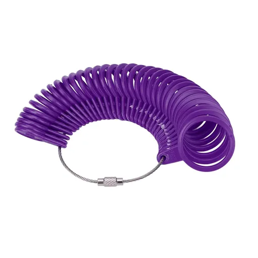 Plastic Finger Sizer Measuring Tool,Jewelry Sizers Measuring Ring Sizer Measuring Tools for Jewelry Making Measuring (Purple)
