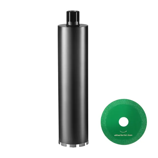 Core Drill Bit, 4.25" Wet Diamond Core Drill Bits, 14" Drilling Depth Concrete Core Drill Bit with Saw Blade, 1-1/4"-7 Inner Thread, Laser Welding, Diamond Wet Coring Bit for Concrete Brick