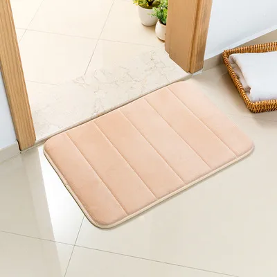 Khaki Ultra-Absorbent Non-Slip Thickened Bath Mat(1.8x45x70CM) - Luxurious Durable Soft Floor Rug with Rubber Backing, Hand & Machine Washable Doormat for Bathroom & Entry