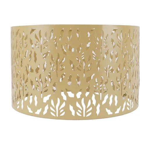 Metal Lamp Shades Hollow Carved Lampshade Modern Style Hollow Lampshade Compatible with E27 E14 Lamp Holder Water Grass Leaf Yellow