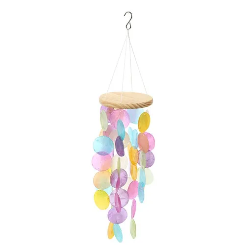 Creative Ins Fresh Shell Wind Chime Decorative Mirror Shell Simple Countryside Living Room Study Balcony Decorative Pendant