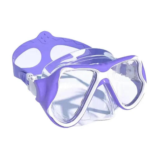 Swimming Goggles with Nose Cover, Fog Resistant Wide View Snorkelling Goggles for Women Men Teens, Purple