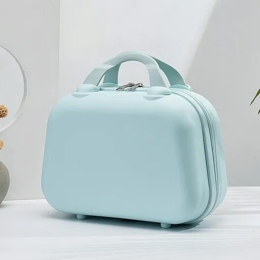 Sky Blue 14 inches Handheld Makeup Organizer - Compact and Portable Cosmetic Storage Case with Multiple Color Options