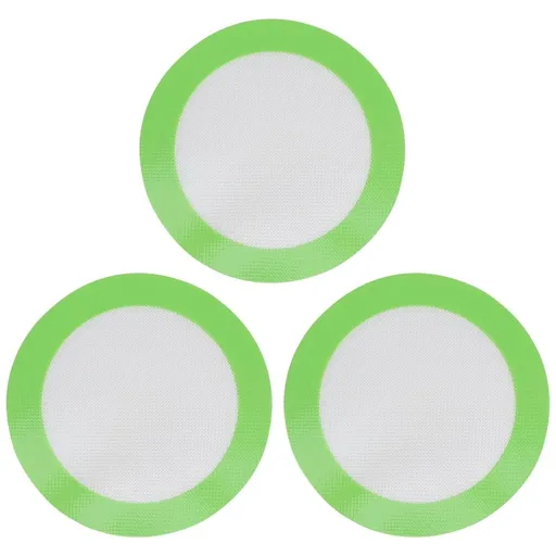 Green Silicone Baking Mat Heat Resistant Reusable 3 Pcs 20cm