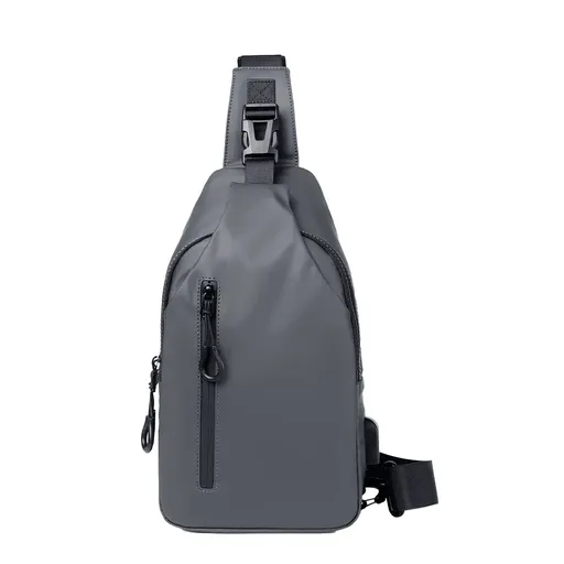 Large Capacity Chest Crossbody Bag Waterproof Durable for Travel Daily Use - Grey