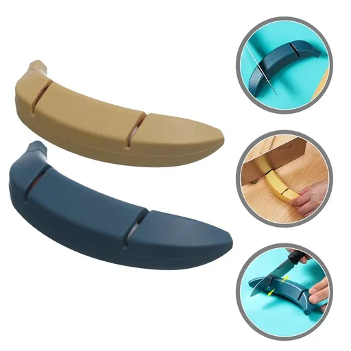 2Pcs Handheld Kitchen Cutter Sharpener Portable Banana Shape Multi Functional
