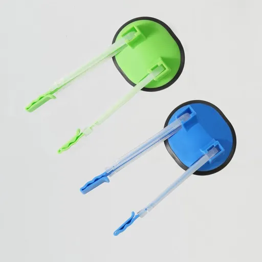 Rack-Pack of 4 Bag Holder for Plastic Bags, Plastic bag bracket, No-hands Food Storage Bag Holders (Green Blue)