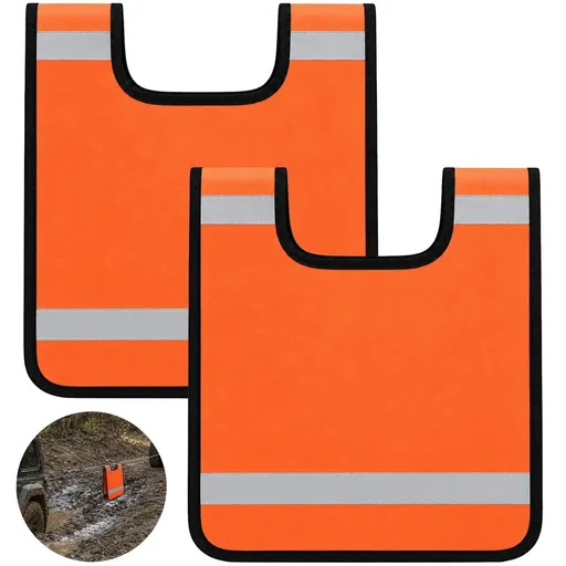 2PCS Winch Damper, Heavy Duty Safety Recovery Buffer Pad, Winch Rope Dampener Blanket with Reflective Strip & Inner Storage Pouch, Ideal for Truck, Off-Road & Heavy Vehicle Rescue