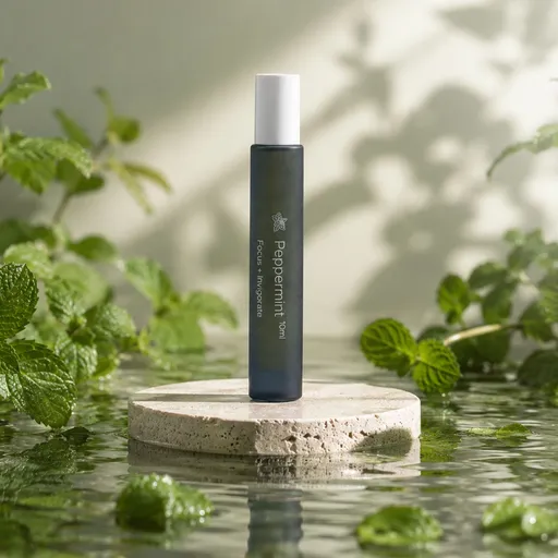 Peppermint Essential Oil Roller — Cooling Relief for Focus, Head Tension & Mental Clarity