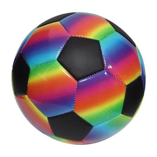 1-3PC Rainbow Soccer Ball Official Size Indoor Outdoor Soft Inflatable Practice Game Training Football Lightweight for Youth Adults Backyard Team Play Daily Use