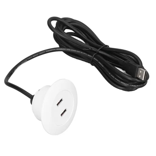 Sofa USB Charging Socket Flush Mount Installation Dual USB Charging Ports Socket for Home UseWhite