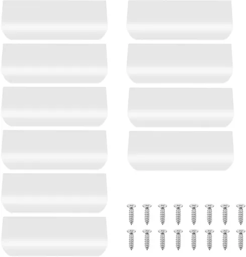 10 pieces - 150*40*17.5 mm - Cabinet handles - Drawer handles - Concealed handle - Aluminum alloy handle - kitchen cabinet handles - furniture accessories - hardware - white