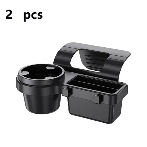 2 pack 4-in-1 Car Window Cup Holder and Phone Mount - Adjustable Dashboard Storage Organizer with Charging Port - Universal Auto Accessory for Road Trips