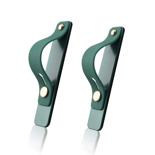 2 pcs Removable and Reusable Cell Phone Grip Strap, Telescopic Finger Kickstand Bracket Universal Silicone Phone Holder Stand