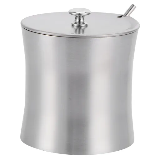 Stainless Steel Seasoning Pot Can Spice Condiment Bottle Pot Jar with Cover Spoon
