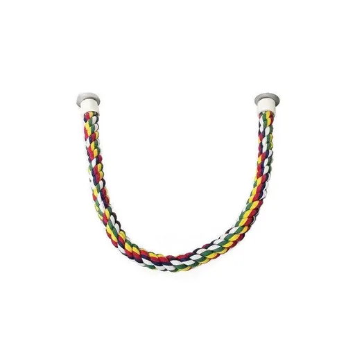 Parrot Rope Perch Colourful Bird Cage Toy Cotton Bungee Swing for Pet Birds - 60CM