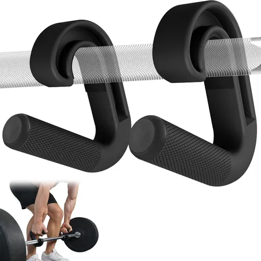 Neutral Grip Pull Up Handles Ergonomic 45 90 Degree Barbell Grips Black