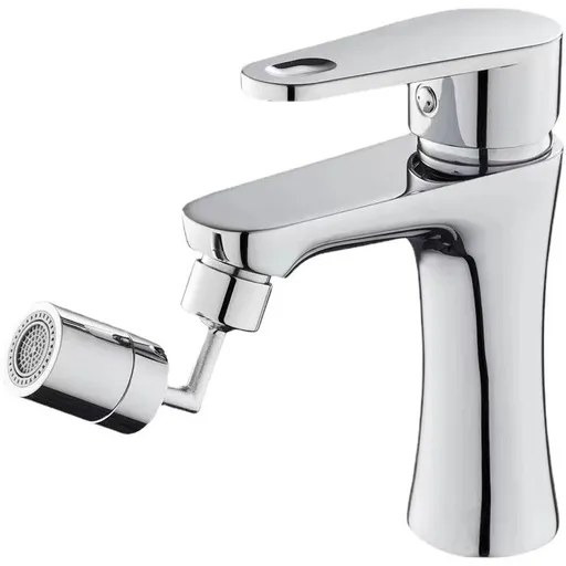 Rotatable 720° Faucet Sprayer Head,Universal Splash Filter Faucet with -Layer Net Filter for Kitchen,Anti-Splash,Leakproof Design