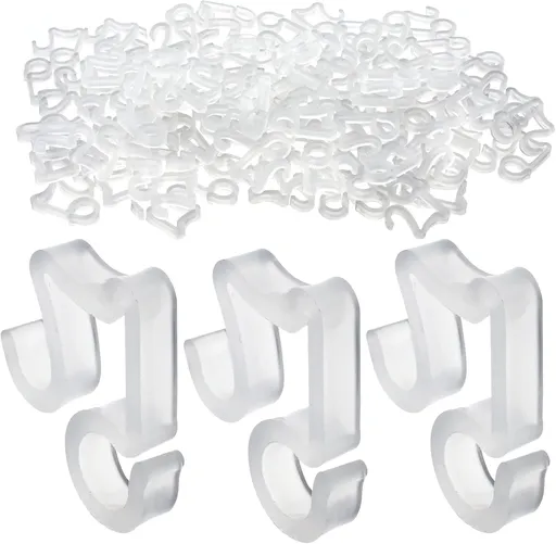 100 Pcs Outdoor Light Clips Hooks for Outdoor String Lights Gutter Clips for Hanging Christmas Village Accessories