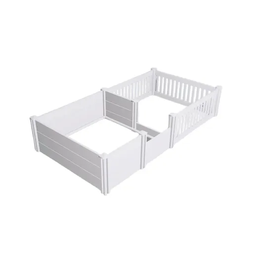 Rooster Farms 2.3m x 1.15m PVC Dog Whelping Box + Playpen Kit - Anti-Crush Rail