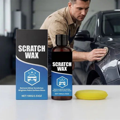 Scratch Repair Cream Paint Swirl Mark Fine Scratch Remover Polisher Restorer Sponge Set for Car Body Clear Coat Bumper Door Panel Light Damage Gloss Renewal Care Quick Refresh Scratch Removal Care