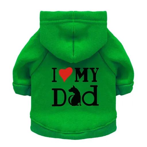 DROOLING DOG Pet Sweatshirt Polyester Hooded Casual Green