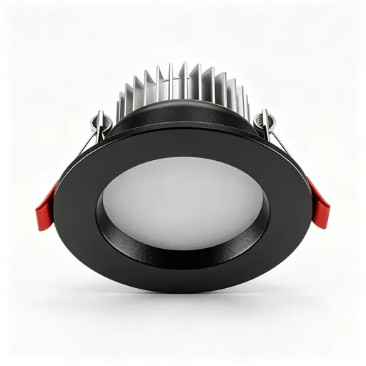 2 Pack Black Full Spectrum 98 CRI 5W Neutral White (Cutout 6.5-8.5cm) | Recessed LED Downlight | Halloween Sleek Natural Light Gift | Small Full Spectrum Soft Light Ceiling Lamp
