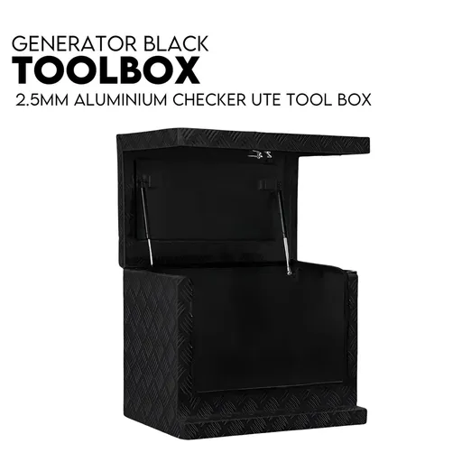 Aluminium Toolbox Generator Trailer Canopy 620x400x500 Black