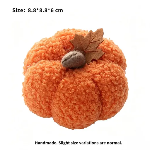 Soft Plush Pumpkin Ornament, Fabric Pumpkin Decor, Versatile Table Display for Halloween, Autumn Harvest, Thanksgiving & Christmas Arrangement