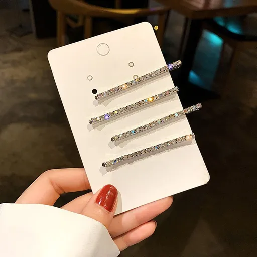 2PCS Stylish Hair Pins for Women | Small Crystal Pins for Thin Hair, Perfect for Styling and Sectioning, Also Ideal for Thick Hair Hematite