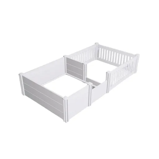 Rooster Farms 1.9m x 0.95m PVC Dog Whelping Box + Playpen Kit - Anti-Crush Rail