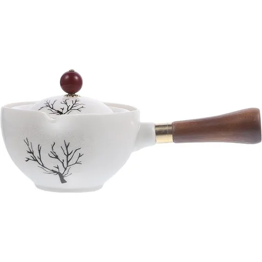Ceramic Side Handle Teapot with Filter for Loose Tea Brewing