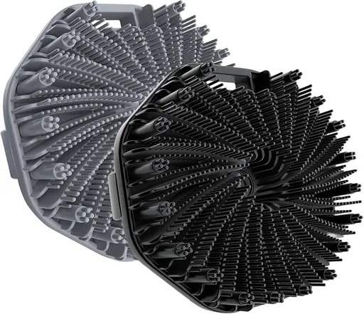 2PCS Scrubbies - Scrubbies The Sud Bud,Silicone Body Scrubber, Exfoliating Body Scrubber for Sensitive Skin, Scrubbies for Body, Silicone Body Brush for Showering, Charcoal (Grey and Black)