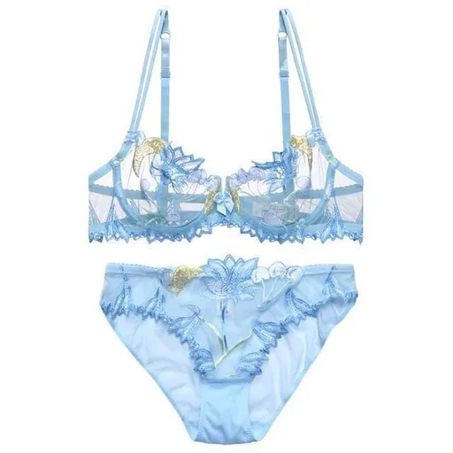House Of Dasein Little Cherry Lingerie Set Women - Blue - 34C